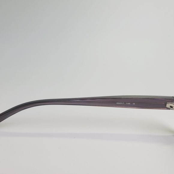 O&X NY OP-37 eyeglasses brown plum rectangular full stripe frame 53-17 143 C7 - Picture 11 of 12